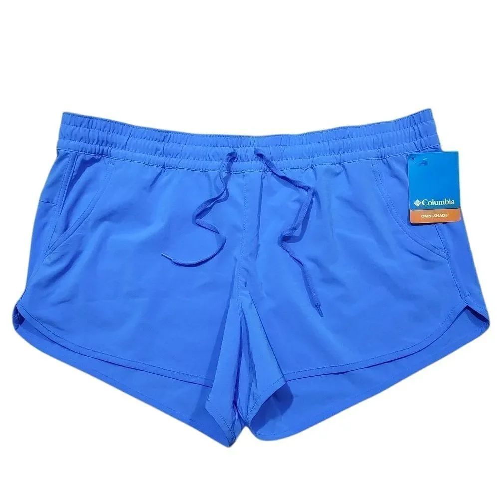 Columbia Omni-Shade Women's Bogata Bay Stretch Shorts Blue XL -Q